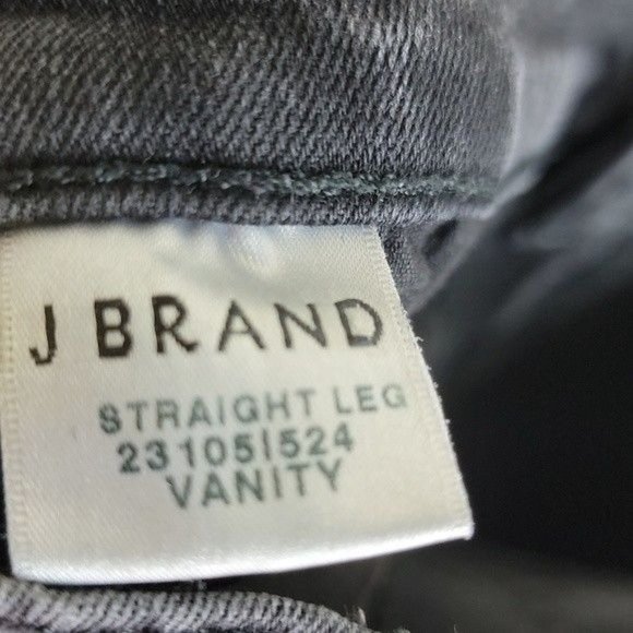 J Brand Women's Vanity Mid Rise Straight Leg Jeans Black size 28 - Picture 12 of 12